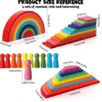 Jucarie de Stivuire si Constructie Curcubeu 4 in 1 Caratoys