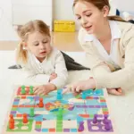 Joc de Societate 2 in 1 din Lemn Kabi 3 ani+