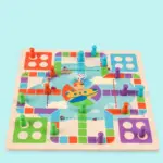 Joc de Societate 2 in 1 din Lemn Kabi 3 ani+