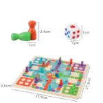 Joc de Societate 2 in 1 din Lemn Kabi 3 ani+