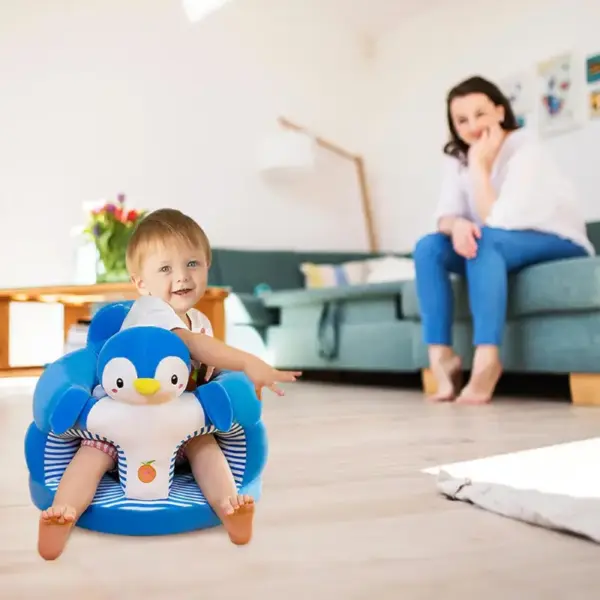 Fotoliu Plus Moale Pinguin pentru Bebelusi 6 luni+