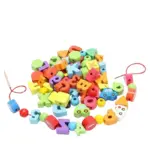 Joc de Snuruit din Lemn cu Masinute Cifre Litere Caratoys