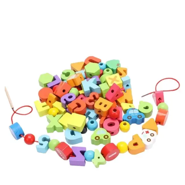 Joc de Snuruit din Lemn cu Masinute Cifre Litere Caratoys