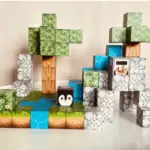 Jucarie STEM Set 78 Cuburi Magnetice Tip Minecraft