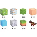 Jucarie STEM Set 114 Cuburi Magnetice Tip Minecraft