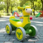 Bicicletă de Echilibru Orange cu Muzică și Baloane