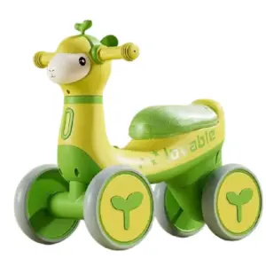 Bicicletă de Echilibru Orange cu Muzică și Baloane
