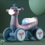 Bicicletă Roz de Echilibru cu Muzică și Baloane