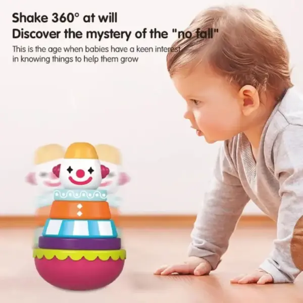 Jucarie Interactiva de Stivuire Clovn pentru Bebelusi