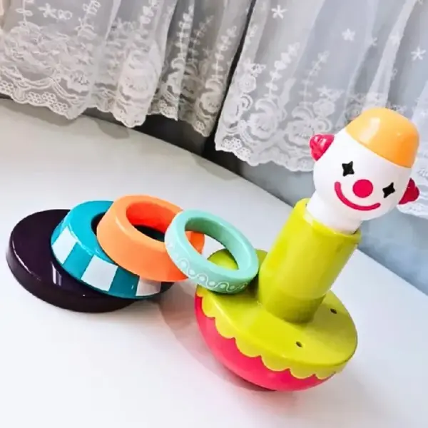 Jucarie Interactiva de Stivuire Clovn pentru Bebelusi