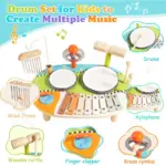 Masuta Interactiva cu Instrumente Muzicale din Lemn pentru Copii