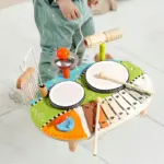 Masuta Interactiva cu Instrumente Muzicale din Lemn pentru Copii