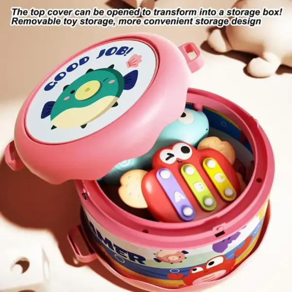 Set 5 Piese Instrumente Muzicale Roz pentru Copii 3 ani+