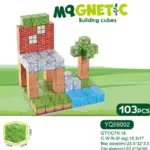 Jucarie STEM Set 103 Cuburi Magnetice Tip Minecraft