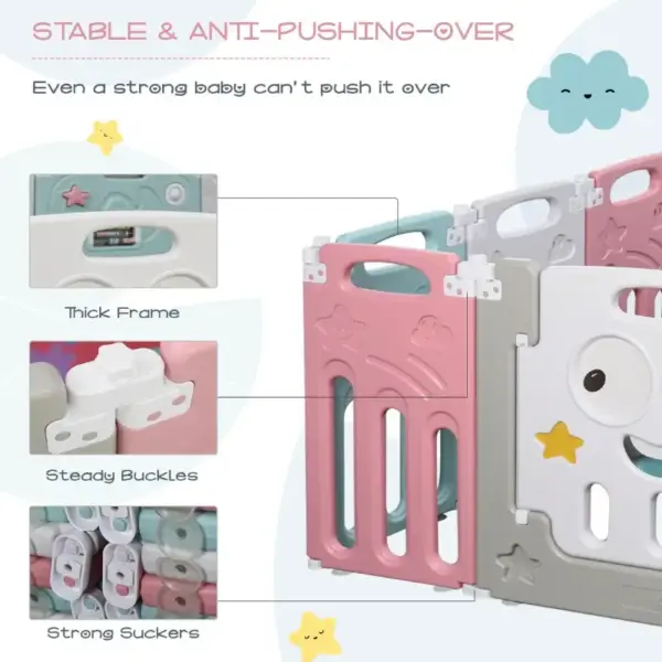 Tarc de Joacă Bebe din Plastic cu Ursulet Panda cu 50 Bile