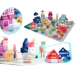 Set 100 Cuburi Mari din Lemn cu Litere si Cifre in Galetusa Sortator Set 100 Cuburi Mari din Lemn cu Litere si Cifre in Galetusa Sortator