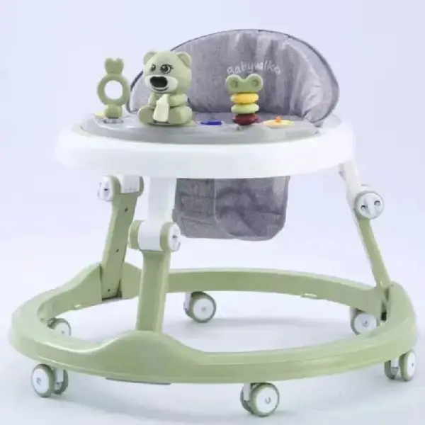 Premergător Bebe Baby Walker Verde Reglabil cu Jucării Interactive