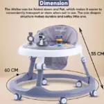 Premergător Bebe Baby Walker Gri Reglabil cu Jucării Interactive