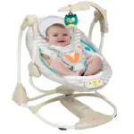 Balansoar Electric Bej cu Leganare Automata cu Muzica pentru Bebelusi Balansoar Electric Bej cu Leganare Automata cu Muzica pentru Bebelusi