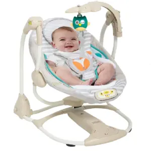 Balansoar Electric Bej cu Leganare Automata cu Muzica pentru Bebelusi