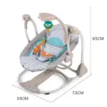 Balansoar Electric Bej cu Leganare Automata cu Muzica pentru Bebelusi Balansoar Electric Bej cu Leganare Automata cu Muzica pentru Bebelusi