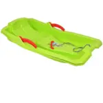 Sanie Plastic Verde cu Frane si Snur pentru Copii