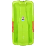 Sanie Plastic Verde cu Frane si Snur pentru Copii