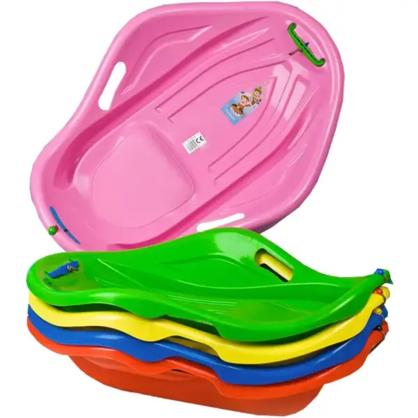 Sanie Plastic Rezistent Tip Scoică Verde cu Mânere pentru Copii