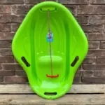Sanie Plastic Rezistent Tip Scoică Verde cu Mânere pentru Copii