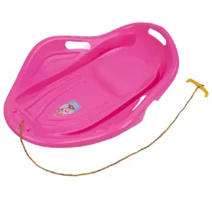 Sanie Plastic Rezistent Tip Scoica Roz cu Manere pentru Copii