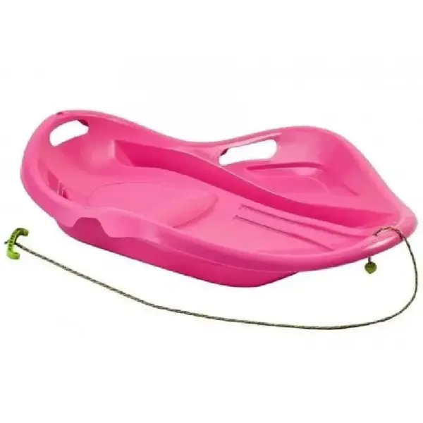 Sanie Plastic Rezistent Tip Scoica Roz cu Manere pentru Copii