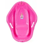 Sanie Plastic Rezistent Tip Scoica Roz cu Manere pentru Copii