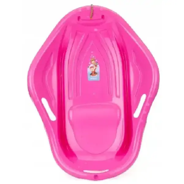 Sanie Plastic Rezistent Tip Scoica Roz cu Manere pentru Copii
