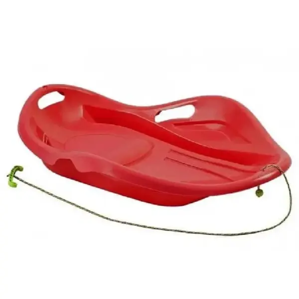 Sanie Plastic Rezistent Tip Scoica Rosie cu Manere pentru Copii