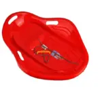 Sanie Plastic Rezistent Tip Scoica Rosie cu Manere pentru Copii