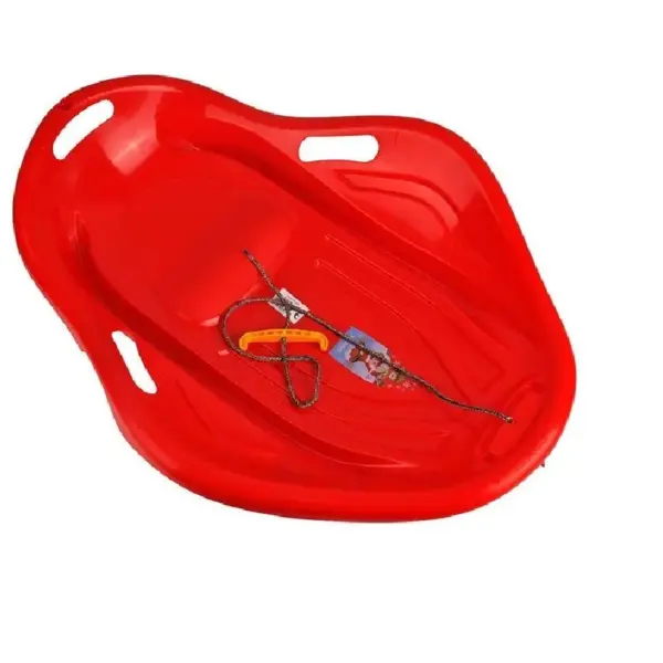 Sanie Plastic Rezistent Tip Scoica Rosie cu Manere pentru Copii