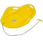 Sanie Plastic Rezistent Tip Scoica Galbena cu Manere pentru Copii