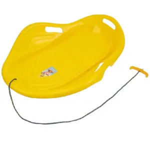 Sanie Plastic Rezistent Tip Scoica Galbena cu Manere pentru Copii