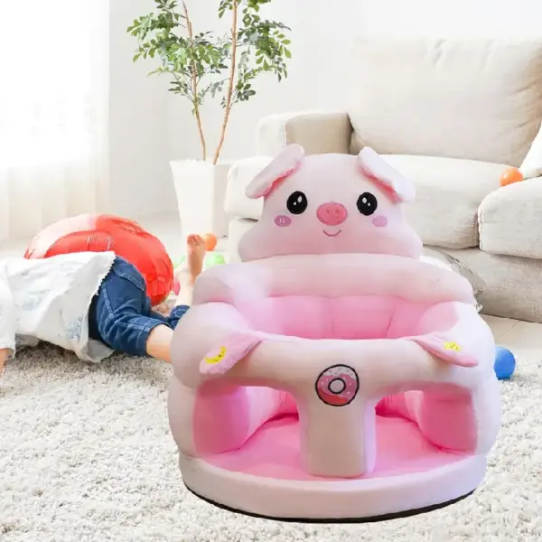 Fotoliu din Plus Premium pentru Bebelusi Model Purcelus Roz