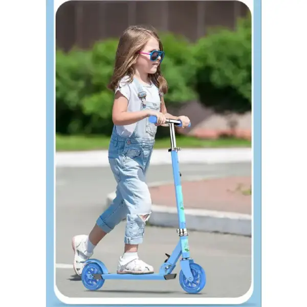Trotineta Bleu cu Doua Roti pentru Baieti 3-7 Ani
