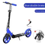 Trotinetă Pliabila Scooter Bleu cu Frane si Cric pentru Copii si Adulti