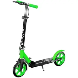 Trotinetă Pliabila Scooter Verde cu Frane si Cric pentru Copii si Adulti