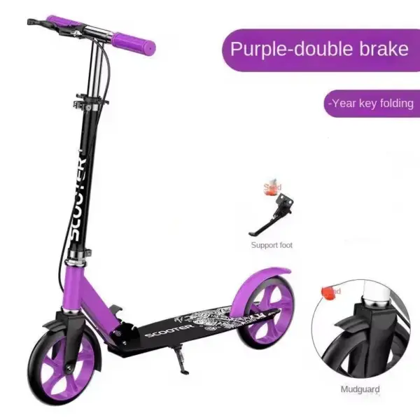 Trotinetă Pliabila Scooter Mov cu Frane si Cric pentru Copii si Adulti