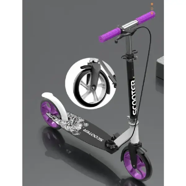Trotinetă Pliabila Scooter Mov cu Frane si Cric pentru Copii si Adulti