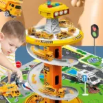 Parcare Auto cu Rampa Spirala și Masini Constructii Parcare Auto cu Rampa Spirala și Masini Constructii