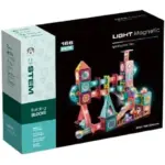 Joc STEM Constructii Magnetice cu Circuit Bile 166piese