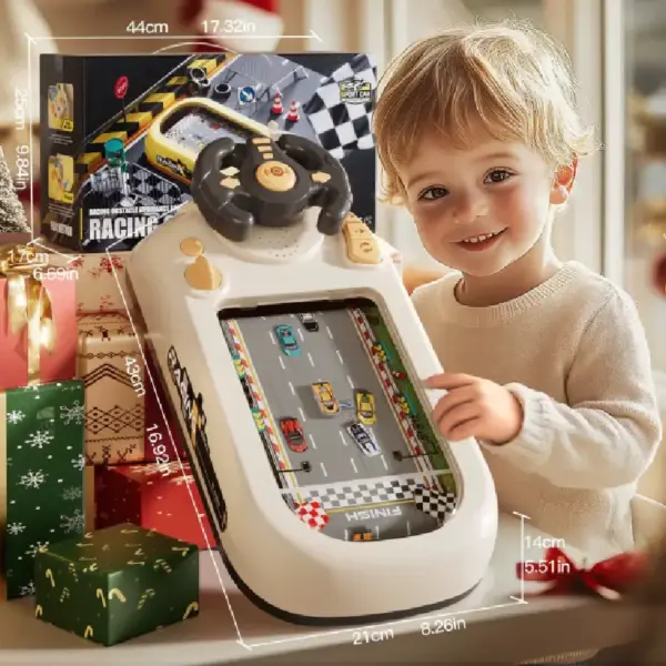 Consola Simulator cu Volan Interactiv Curse de Masini pentru Copii