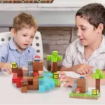 Jucarie STEM Set 146 Cuburi Magnetice Tip Minecraft