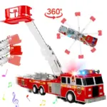 Masina de Pompieri Interactiva cu Scara Rotativa 360°