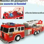 Masina de Pompieri Interactiva cu Scara Rotativa 360°
